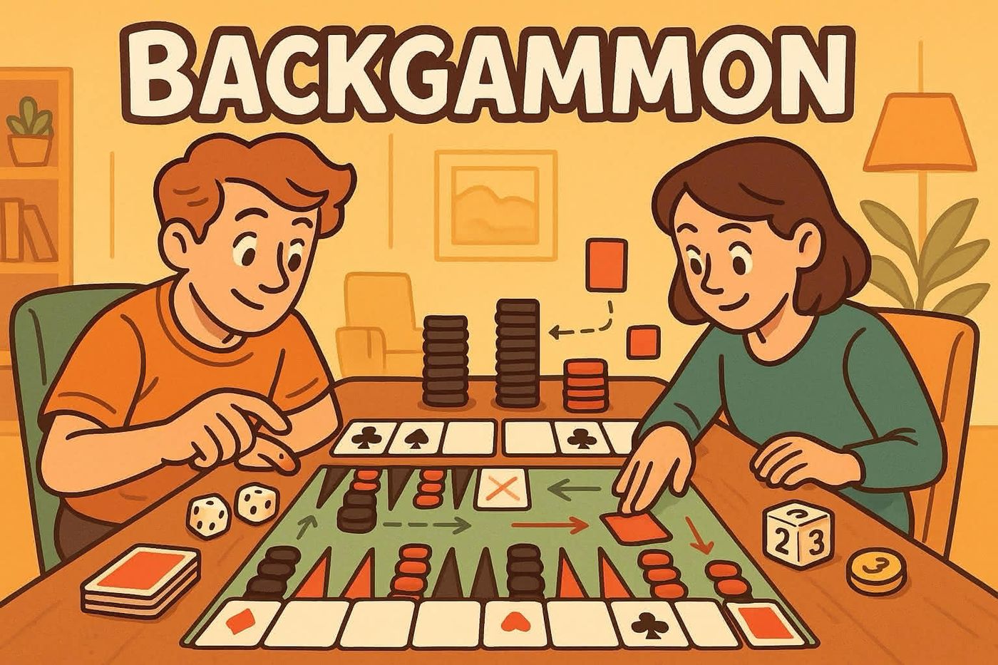Illustrasjon til Backgammon: Om spillet