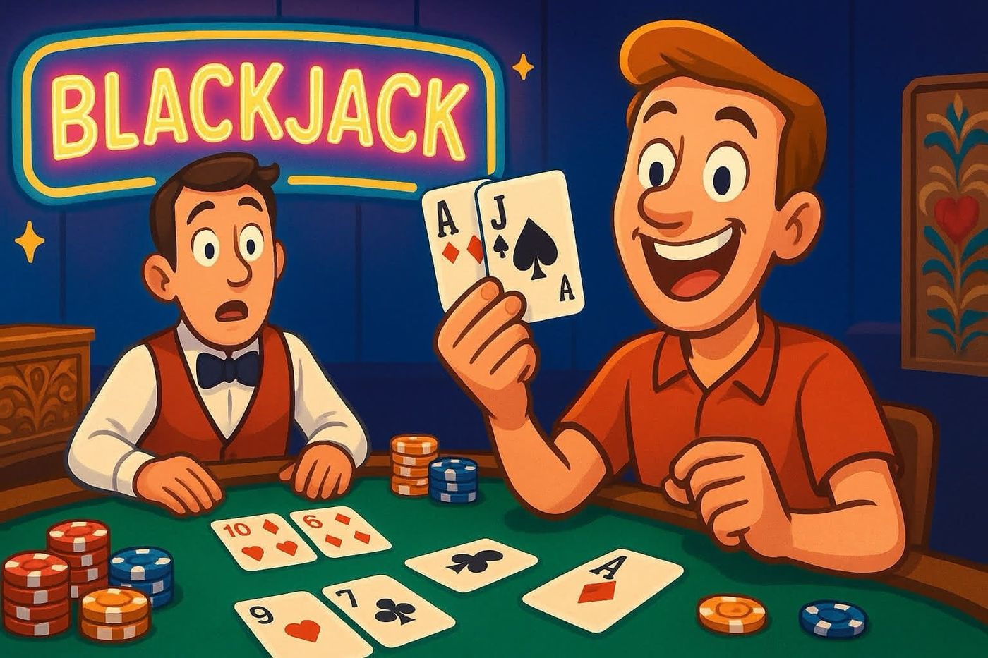 Illustrasjon til Blackjack: Kortenes verdi
