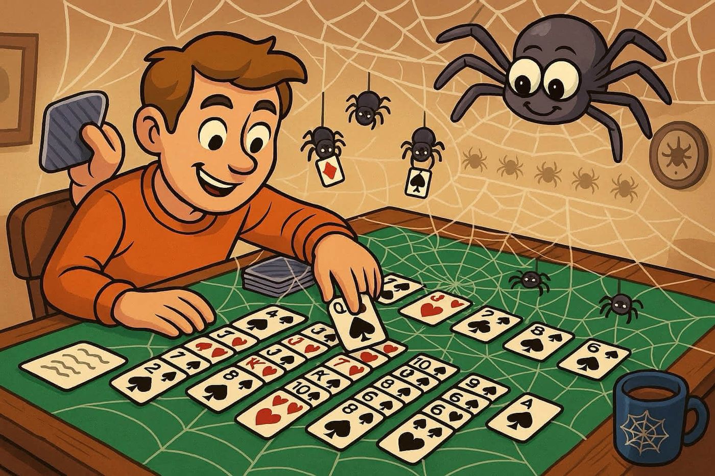 Illustrasjon til Edderkoppkabal: Om spillet