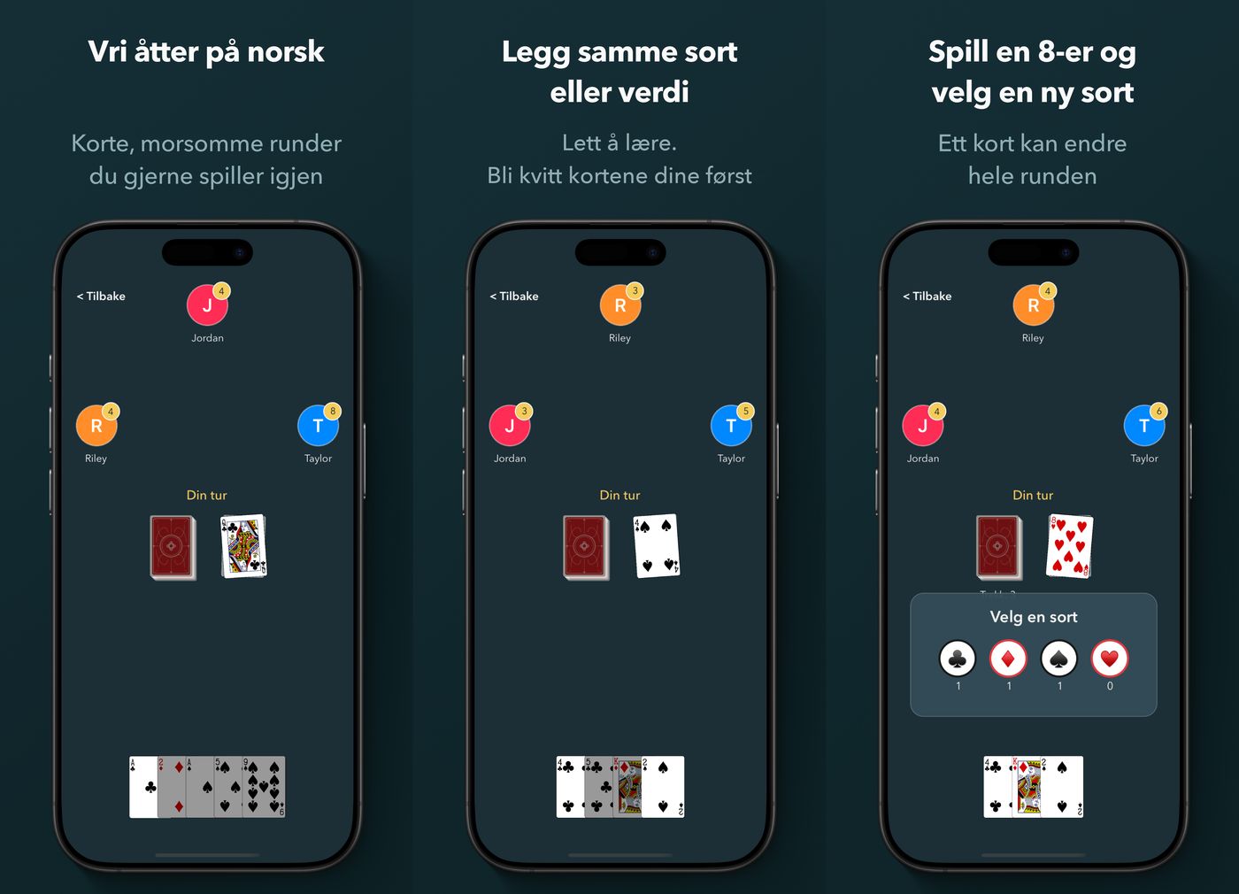 Forhåndsvisning av Vri åtter-appen